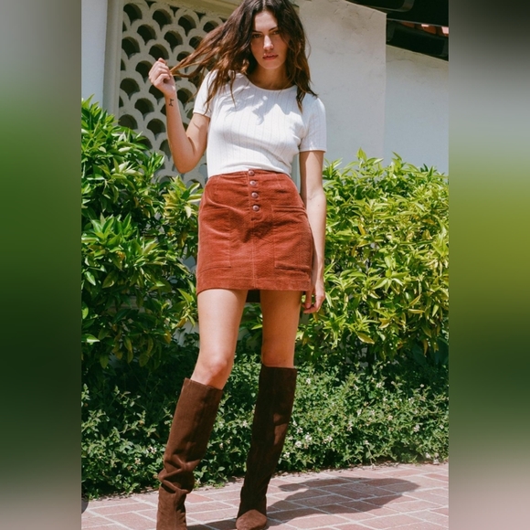 ROLLA'S NWT Francoise Cord Mini Skirt in Electric .. Small - Picture 12 of 16